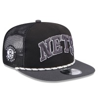 Бейсболка Brooklyn Nets New Era Throwback Team Arch Golfer - Black/Charcoal