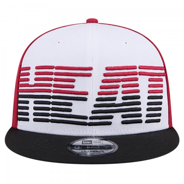 Бейсболка Miami Heat New Era White/Black Throwback Gradient Tech Font 9FIFTY