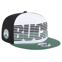 Бейсболка Milwaukee Bucks New Era White/Hunter Green Throwback Gradient Tech Font 9FIFTY