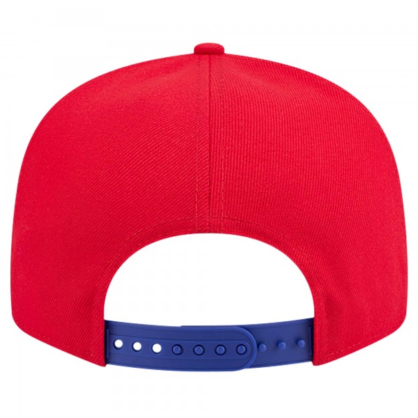 Бейсболка Philadelphia 76ers New Era White/Royal Throwback Gradient Tech Font 9FIFTY Snapback