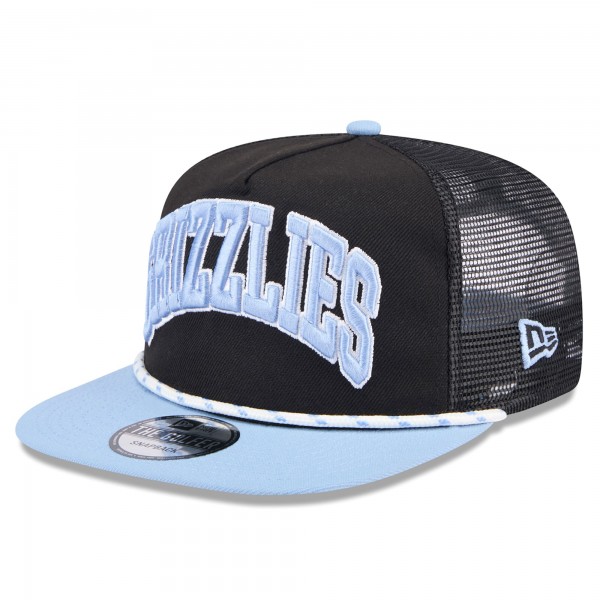 Бейсболка Memphis Grizzlies New Era Throwback Team Arch Golfer - Black/Light Blue