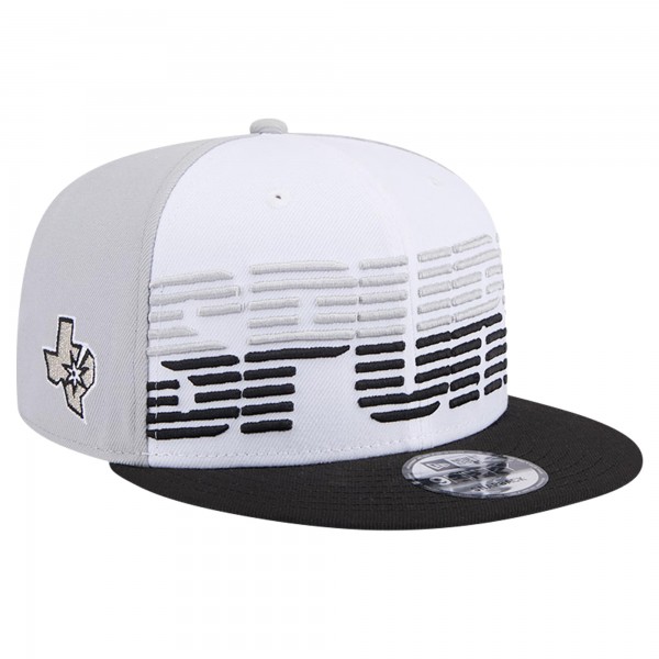 Бейсболка San Antonio Spurs New Era Throwback Gradient Tech Font 9FIFTY - White/Black