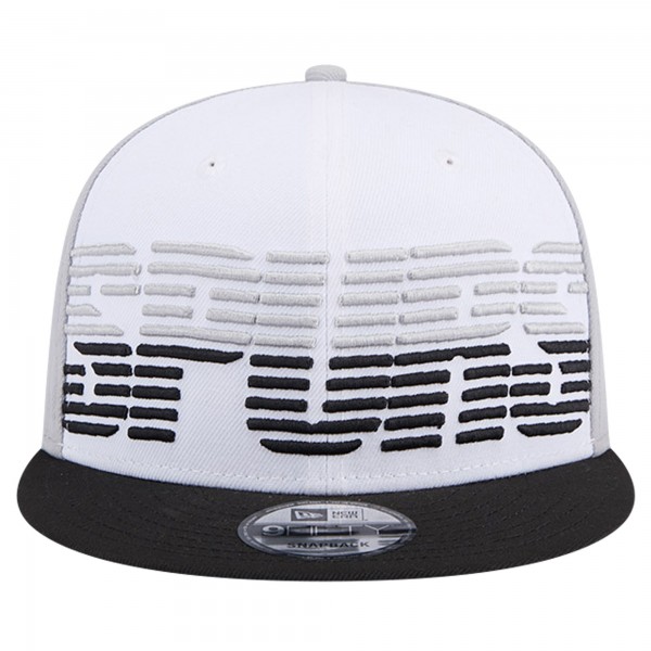 Бейсболка San Antonio Spurs New Era Throwback Gradient Tech Font 9FIFTY - White/Black