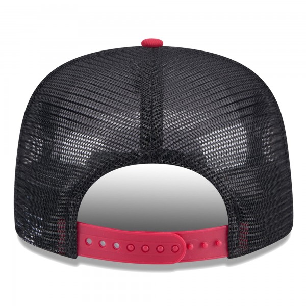 Бейсболка Miami Heat New Era Black/Red Throwback Team Arch Golfer