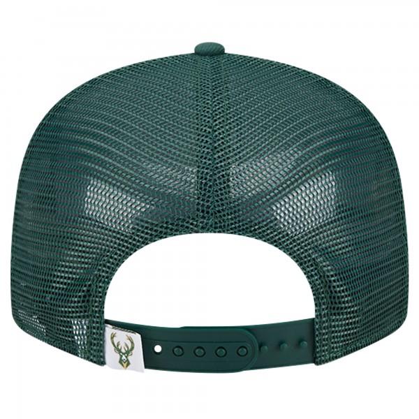 Бейсболка Milwaukee Bucks New Era Hunter Green Meshback 9FIFTY