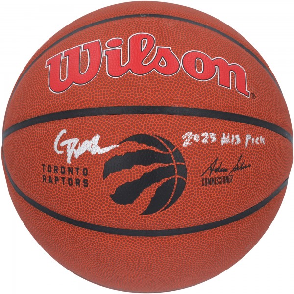 Gradey Dick Toronto Raptors Autographed Fanatics Authentic Wilson Team Logo Basketball