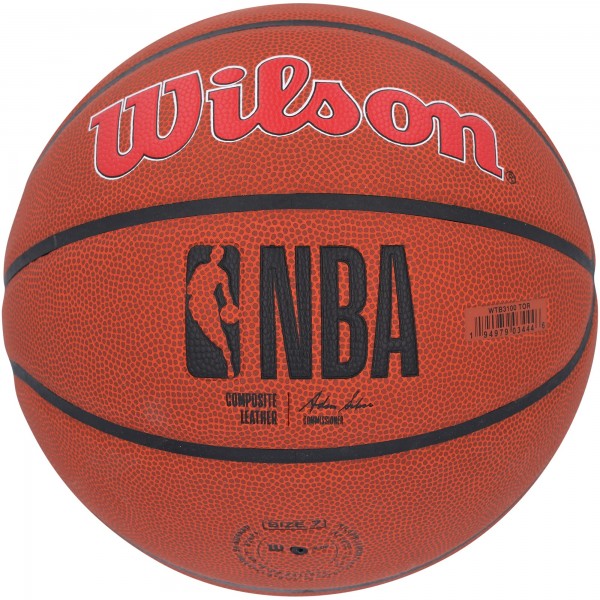 Gradey Dick Toronto Raptors Autographed Fanatics Authentic Wilson Team Logo Basketball with 2023 #13 Pick Inscription