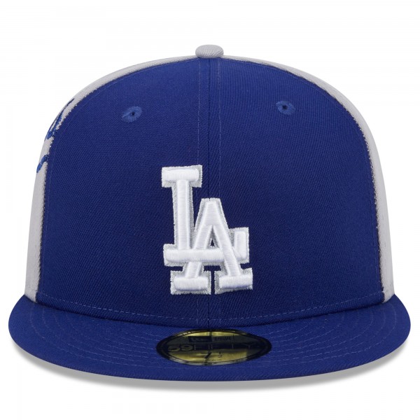 Бейсболка Los Angeles Dodgers New Era Royal/Gray Gameday Sideswipe 59FIFTY