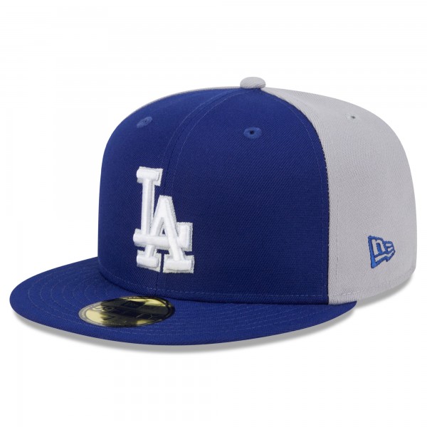 Бейсболка Los Angeles Dodgers New Era Royal/Gray Gameday Sideswipe 59FIFTY