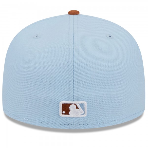 Бейсболка Los Angeles Dodgers New Era Light Blue/Brown Spring Color Basic Two-Tone 59FIFTY