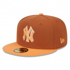 Бейсболка New York Yankees New Era Brown/Orange Spring Color Basic Two-Tone 59FIFTY