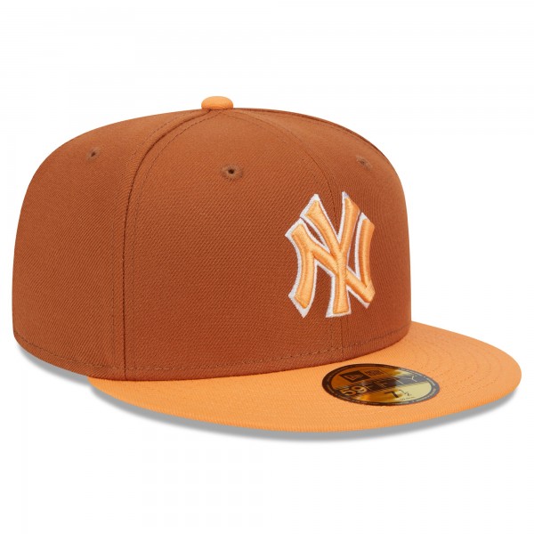 Бейсболка New York Yankees New Era Brown/Orange Spring Color Basic Two-Tone 59FIFTY