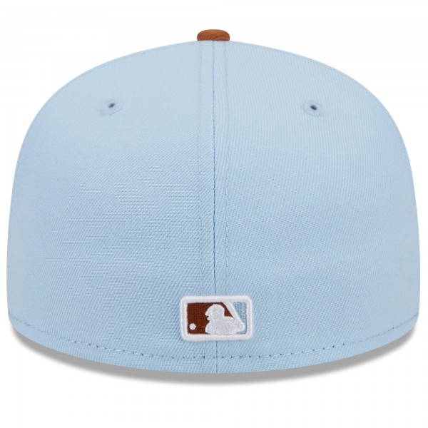 Бейсболка New York Yankees New Era Light Blue/Brown Spring Color Basic Two-Tone 59FIFTY