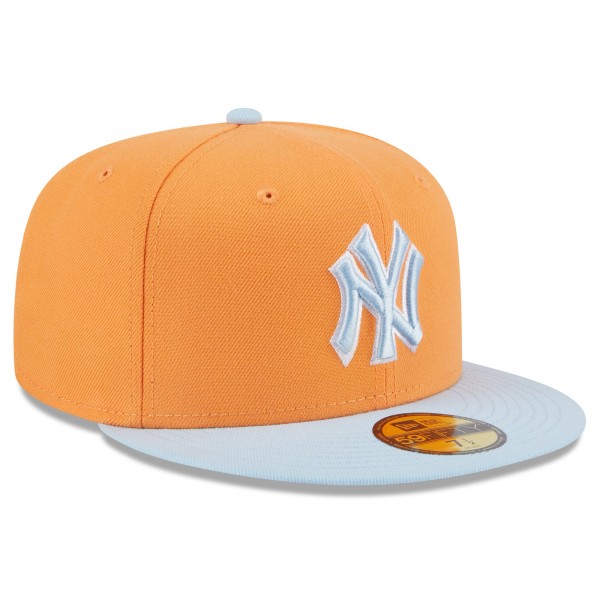 Бейсболка New York Yankees New Era Orange/Light Blue Spring Color Basic Two-Tone 59FIFTY