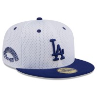 Бейсболка Los Angeles Dodgers New Era White Throwback Mesh 59FIFTY