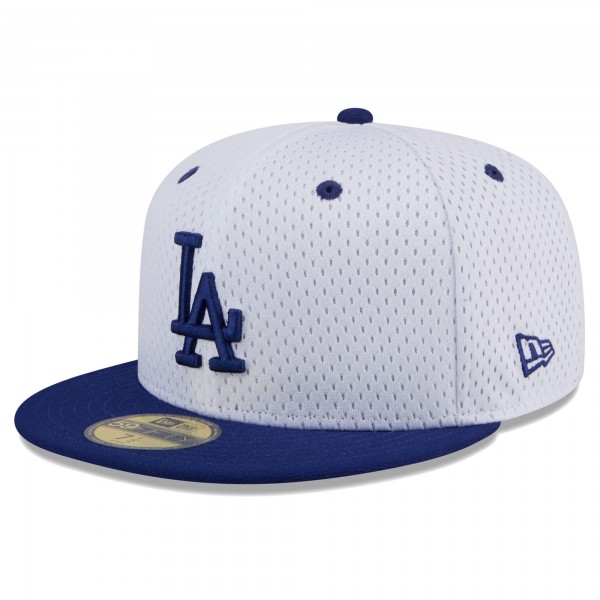 Бейсболка Los Angeles Dodgers New Era White Throwback Mesh 59FIFTY