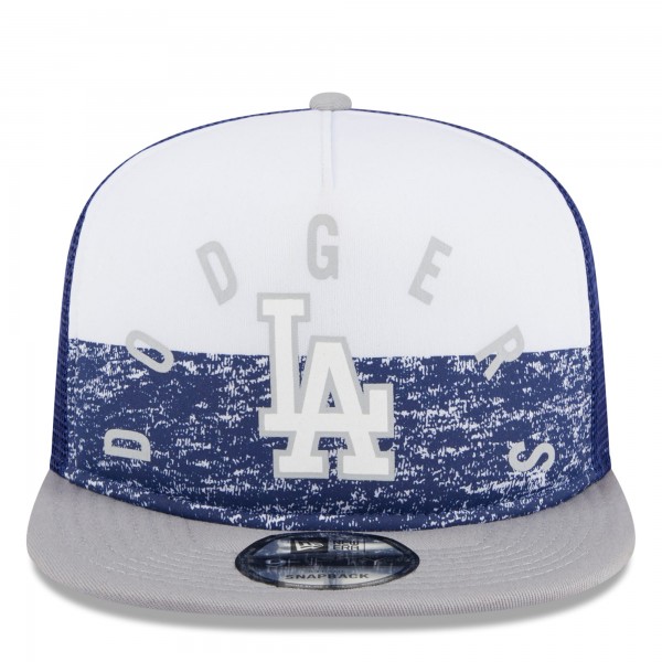 Бейсболка Los Angeles Dodgers New Era White/Gray Team Foam Front A-Frame Trucker 9FIFTY Snapback