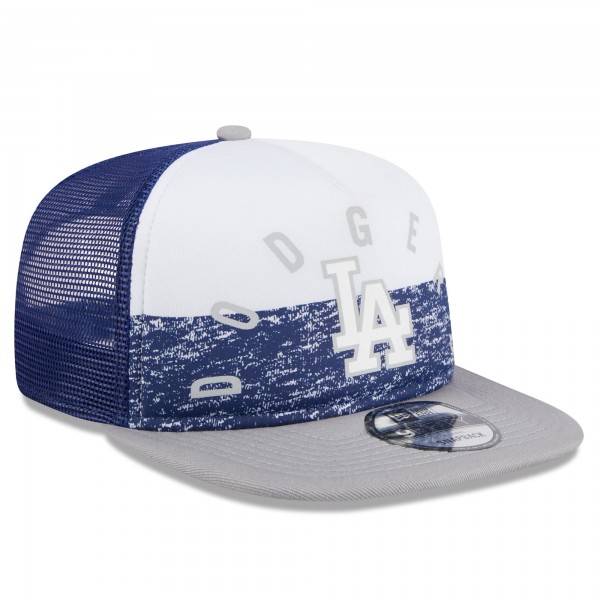 Бейсболка Los Angeles Dodgers New Era White/Gray Team Foam Front A-Frame Trucker 9FIFTY Snapback