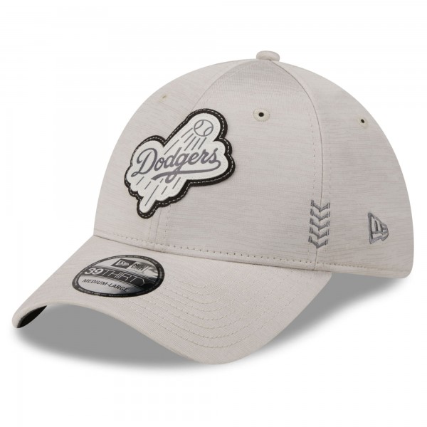 Бейсболка Los Angeles Dodgers New Era Cream 2024 Clubhouse 39THIRTY