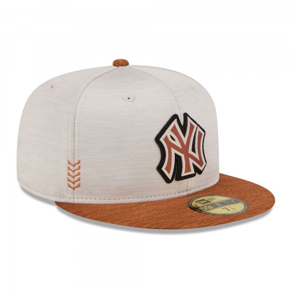 Бейсболка New York Yankees New Era Stone/Brown 2024 Clubhouse 59FIFTY