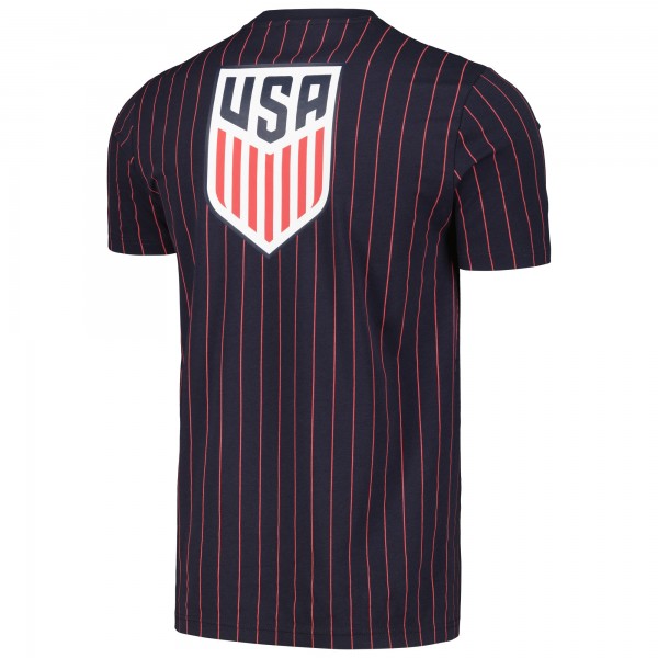Футболка USMNT 5th & Ocean by New Era Throwback Pinstripe - Navy