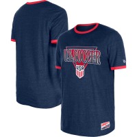 Футболка USMNT 5th & Ocean by New Era Throwback Ringer - Navy