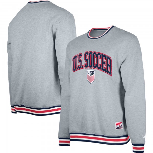 Кофта USMNT 5th & Ocean by New Era Throwback Fleece Crewneck - Gray