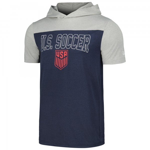 Футболка USMNT 5th & Ocean by New Era Active Short Sleeve Hoodie - Navy