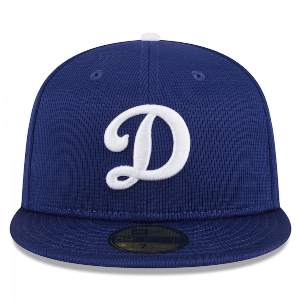 Бейсболка Los Angeles Dodgers New Era Royal 2025 Batting Practice 59FIFTY