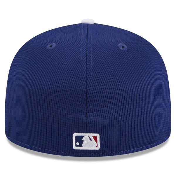 Бейсболка Los Angeles Dodgers New Era Royal 2025 Batting Practice 59FIFTY