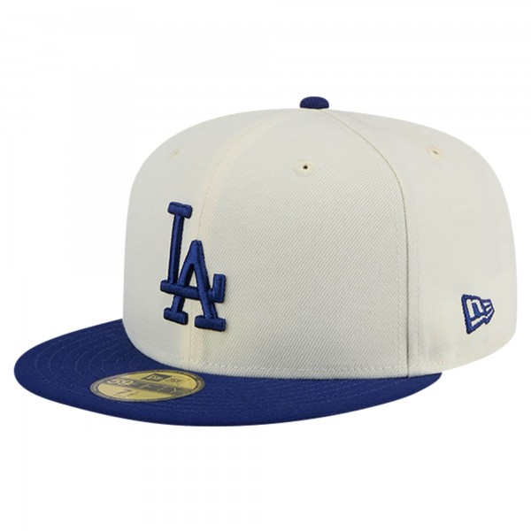 Бейсболка Los Angeles Dodgers New Era Cream Chrome 59FIFTY