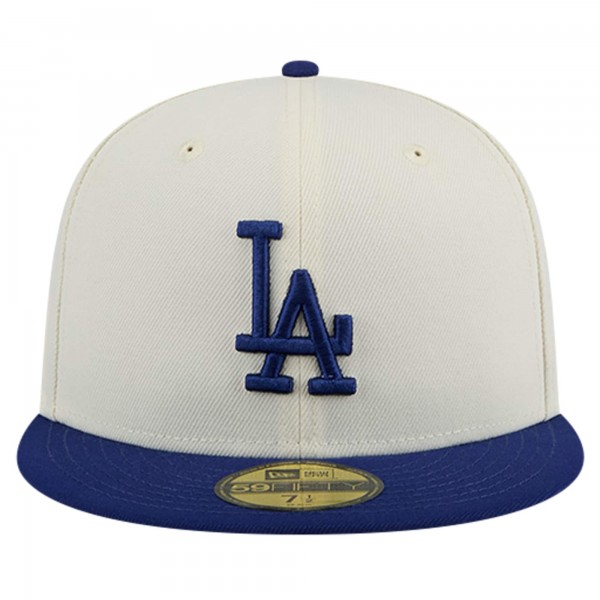 Бейсболка Los Angeles Dodgers New Era Cream Chrome 59FIFTY