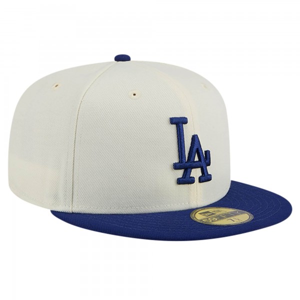 Бейсболка Los Angeles Dodgers New Era Cream Chrome 59FIFTY