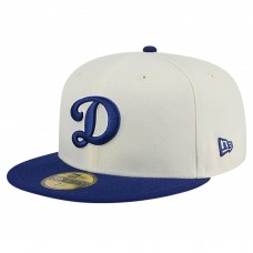 Бейсболка Los Angeles Dodgers New Era Cream Chrome 59FIFTY
