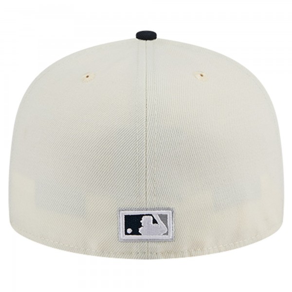 Бейсболка New York Yankees New Era Cream Cooperstown Collection Chrome 59FIFTY