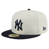 Бейсболка New York Yankees New Era Cream Chrome 59FIFTY