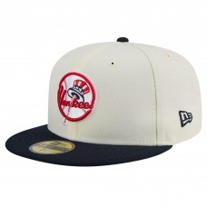 Бейсболка New York Yankees New Era Cream Top Chrome 59FIFTY