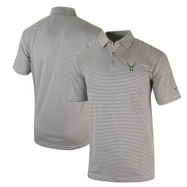 Milwaukee Bucks Columbia White FW23 Omni-Wick Club Invite II Polo