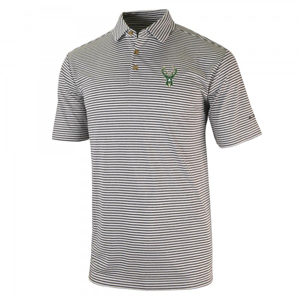 Milwaukee Bucks Columbia White FW23 Omni-Wick Club Invite II Polo