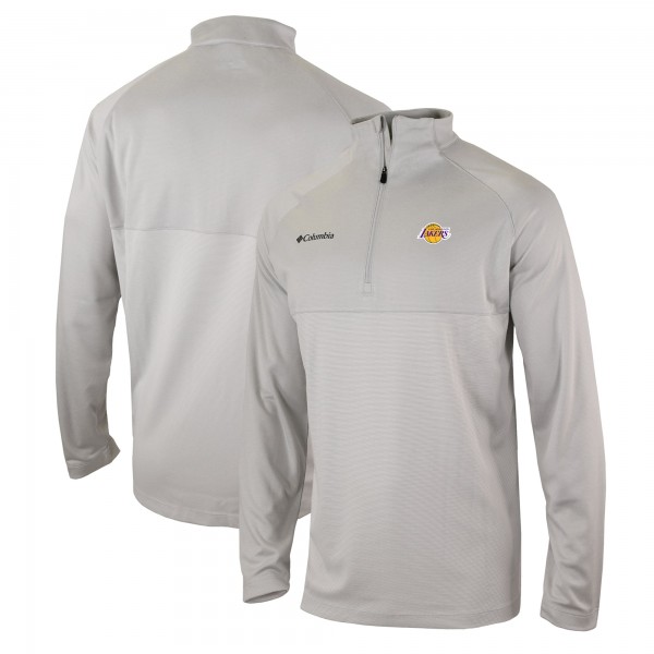 Кофта на короткой молнии Los Angeles Lakers Columbia Omni-Wick Rockin It - Heather Gray