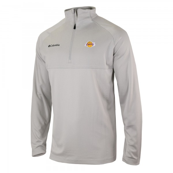 Кофта на короткой молнии Los Angeles Lakers Columbia Omni-Wick Rockin It - Heather Gray