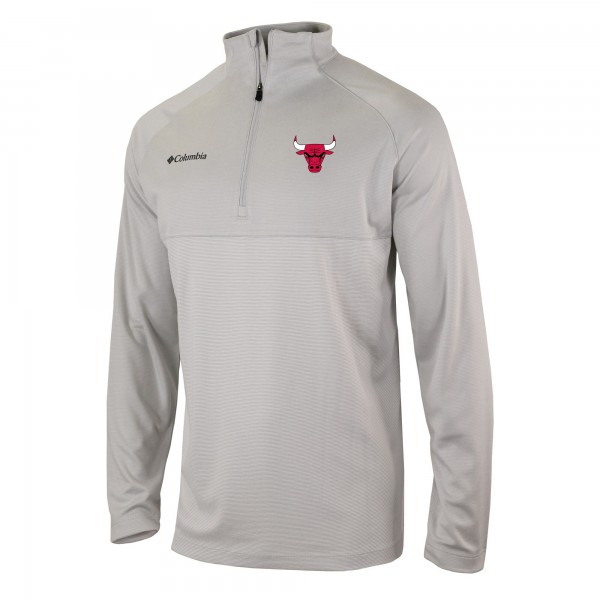 Кофта на короткой молнии Chicago Bulls Columbia Heather Gray Omni-Wick Rockin It