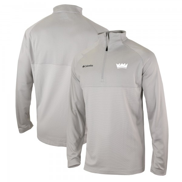 Кофта на короткой молнии Sacramento Kings Columbia Omni-Wick Rockin It - Heather Gray