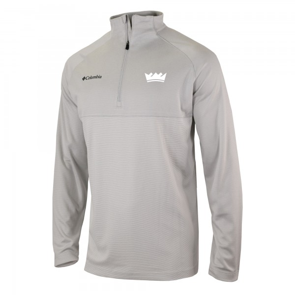 Кофта на короткой молнии Sacramento Kings Columbia Omni-Wick Rockin It - Heather Gray