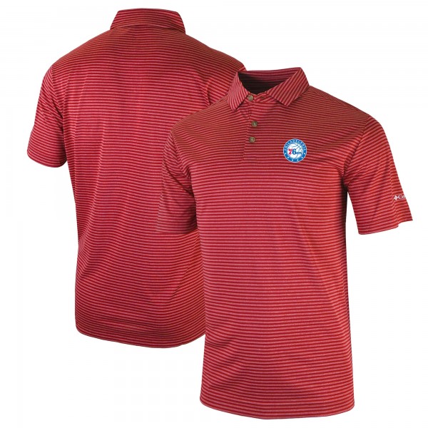 Поло Philadelphia 76ers Columbia FW23 Mens Omni-Wick Club Invite II - Red