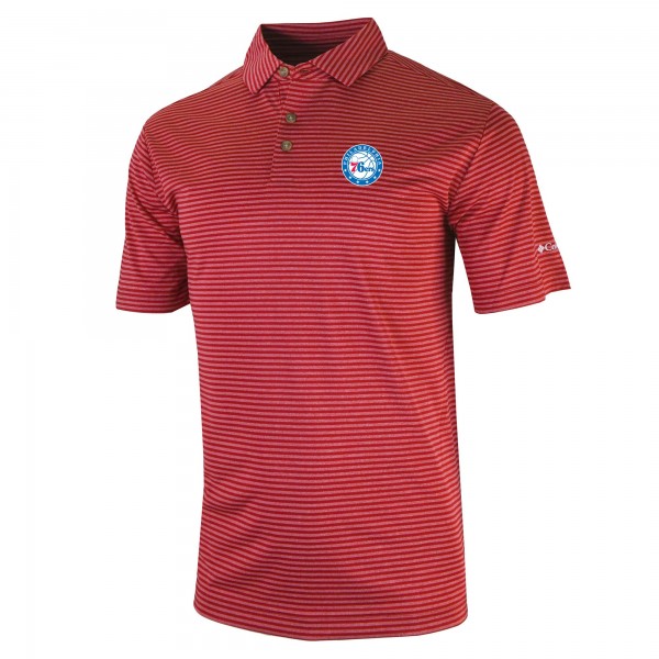 Поло Philadelphia 76ers Columbia FW23 Mens Omni-Wick Club Invite II - Red