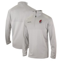 Кофта на короткой молнии Portland Trail Blazers Columbia Omni-Wick Rockin It - Heather Gray