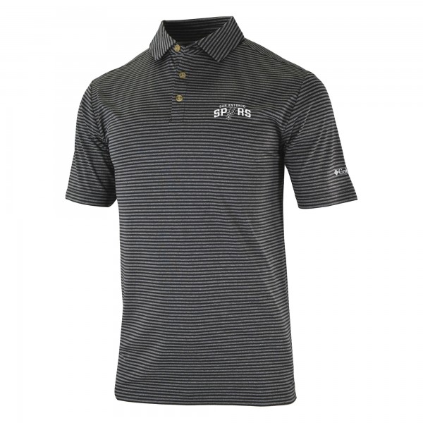 Поло San Antonio Spurs Columbia FW23 Mens Omni-Wick Club Invite II - Black