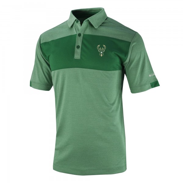 Milwaukee Bucks Columbia Green Omni-Wick Total Control Polo