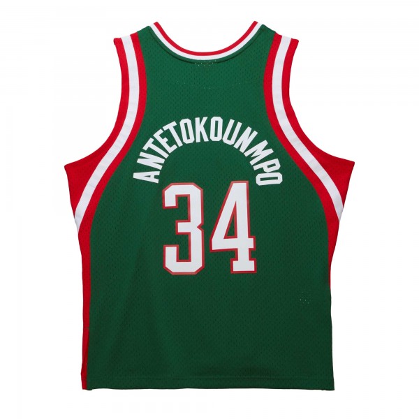 Игровая форма  Giannis Antetokounmpo Milwaukee Bucks Mitchell & Ness 2013/14 Hardwood Classics Swingman - Hunter Green